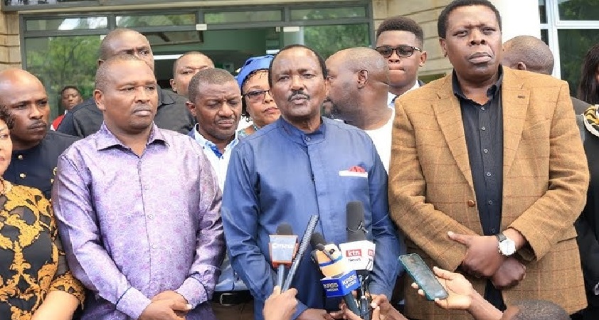 Wiper leader Kalonzo Musyoka and team visiting Rigathi Gachagua in hospital